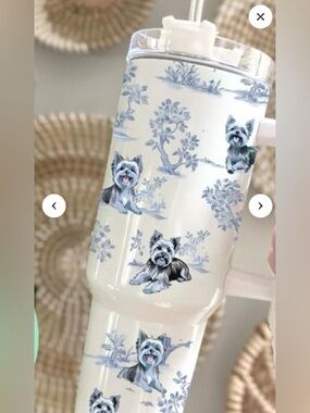 New yorkie tumbler 40 ounce  yorkie stainless tumbler